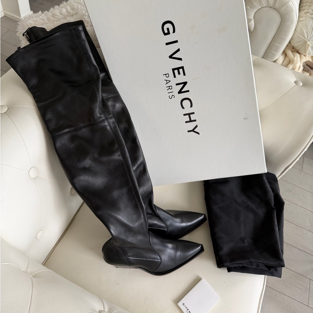 Givenchy Sleek Black Over-the-Knee Boots